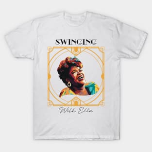 Swinging with Ella Fitzgerald Jazz Gift T-Shirt